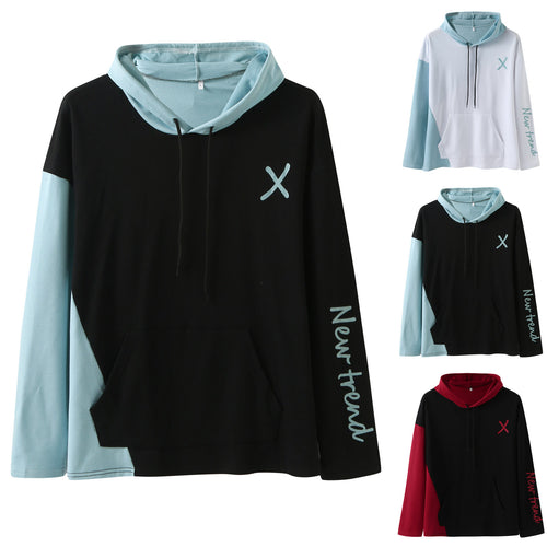 Women's hoodie with a modern color design and a practical kangaroo pocket Amarae
