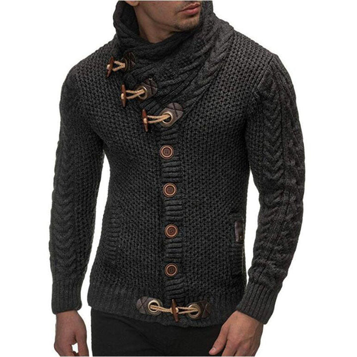 Men's Cardigan with Asymmetric Collar Lune London
