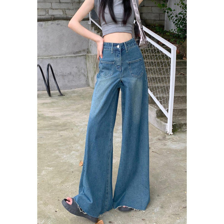 Jean taille haute à coupe large pour femmes Chic & Stil