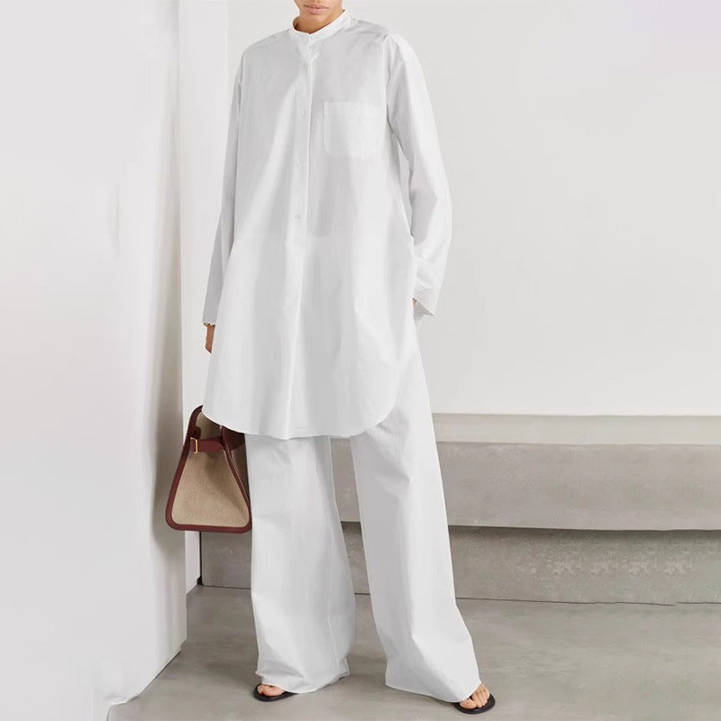 Blouse de mode femme avec col rond et coupe asymétrique Chic & Stil