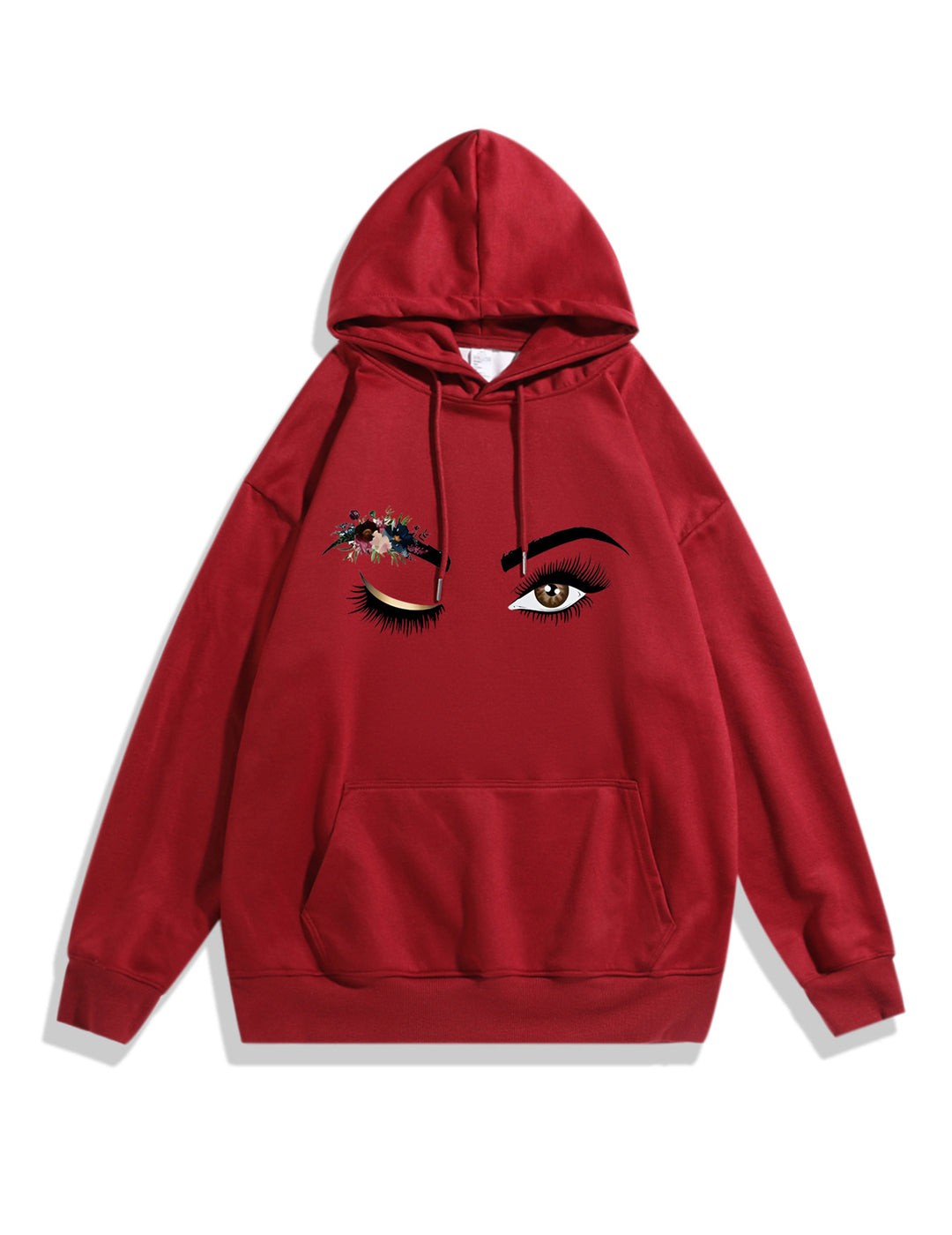 Ladies Hoodie with Creative Eye Motif Chic & Stil