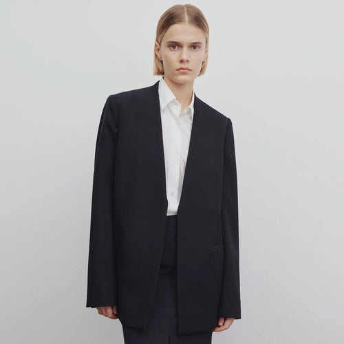 Women oversized modern blazer in textured fabric with stylish pockets Amarae