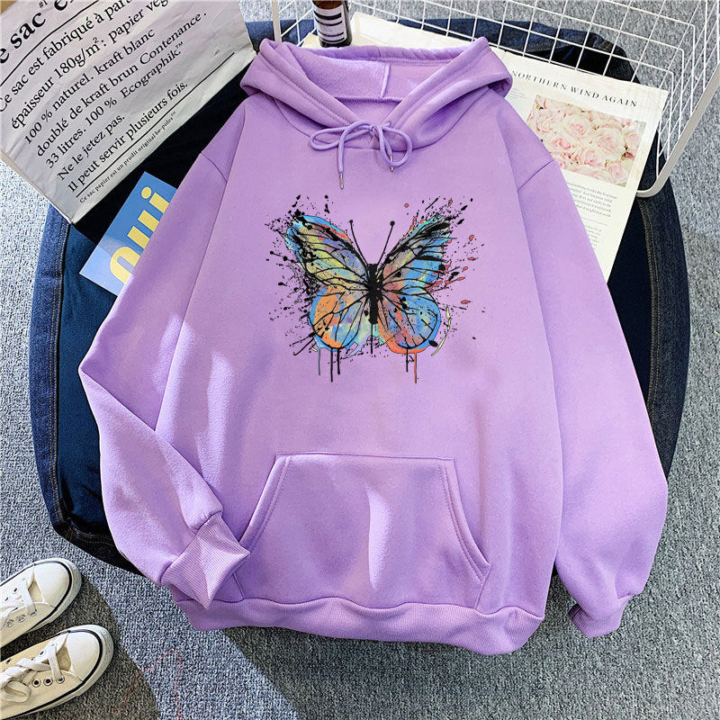 Women's hoodie with appealing butterfly design Chic & Stil