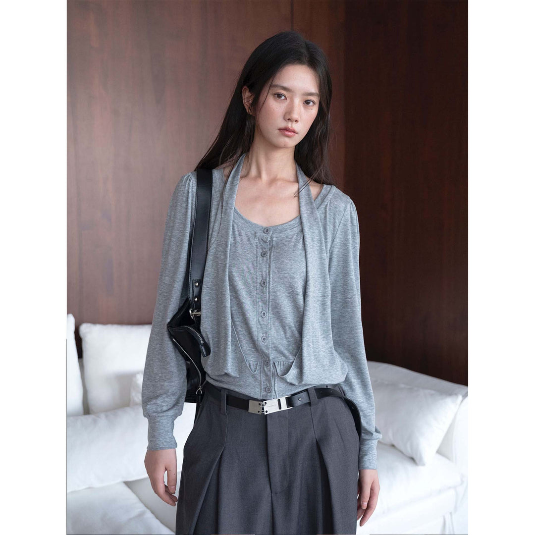 Women's Casual Viscose-Mix Button Jacket with Drawstring and Side Pockets Amarae