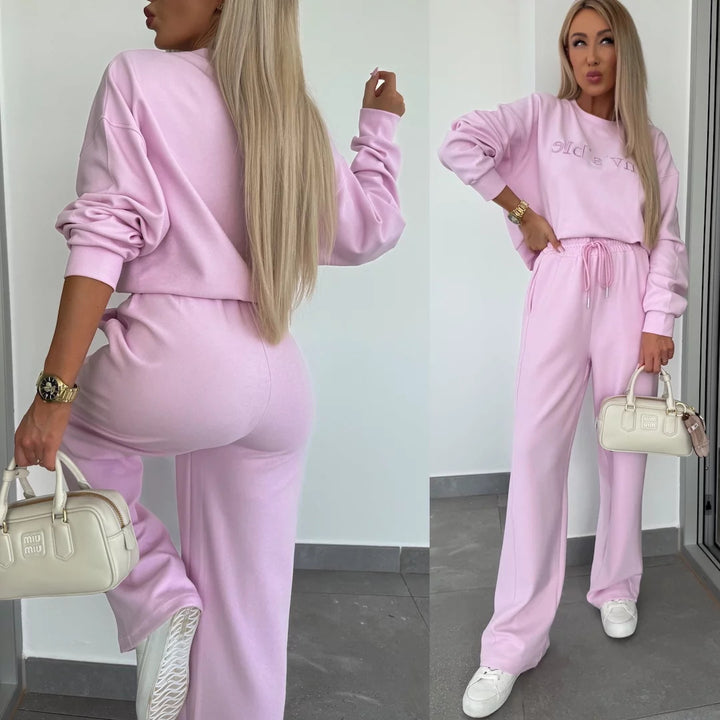 Women Casual Fit Sports Leisure Set with Drawstring Lune London