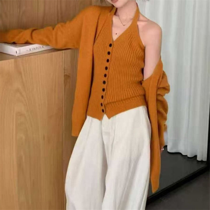 Cardigan Élégant pour Femme avec Détails de Bouton et Tissu Doux Chic & Stil