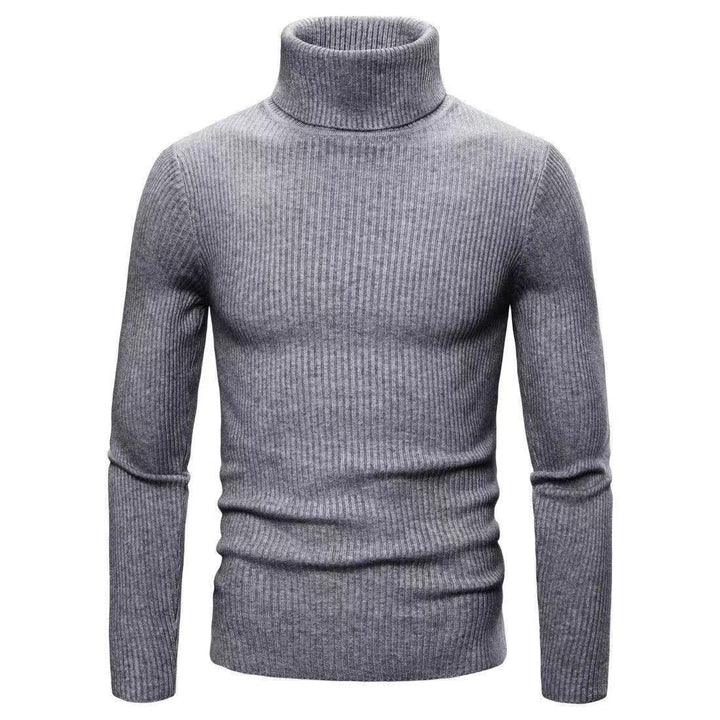 Trendy turtleneck sweater for men in fine ribbed texture Lune London