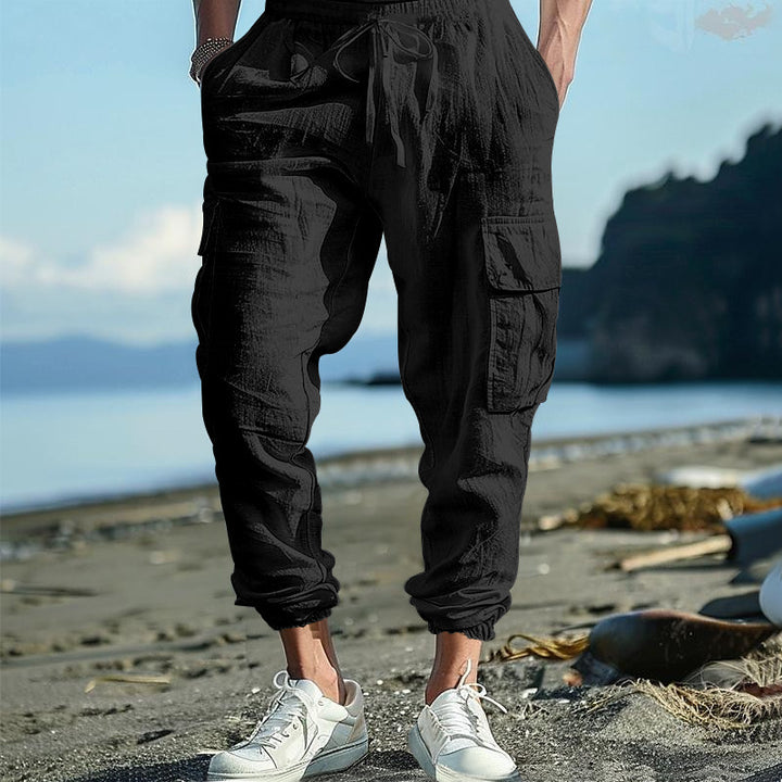 Men's cargo pants with elastic waistband and practical side pockets Lune London 1759578019