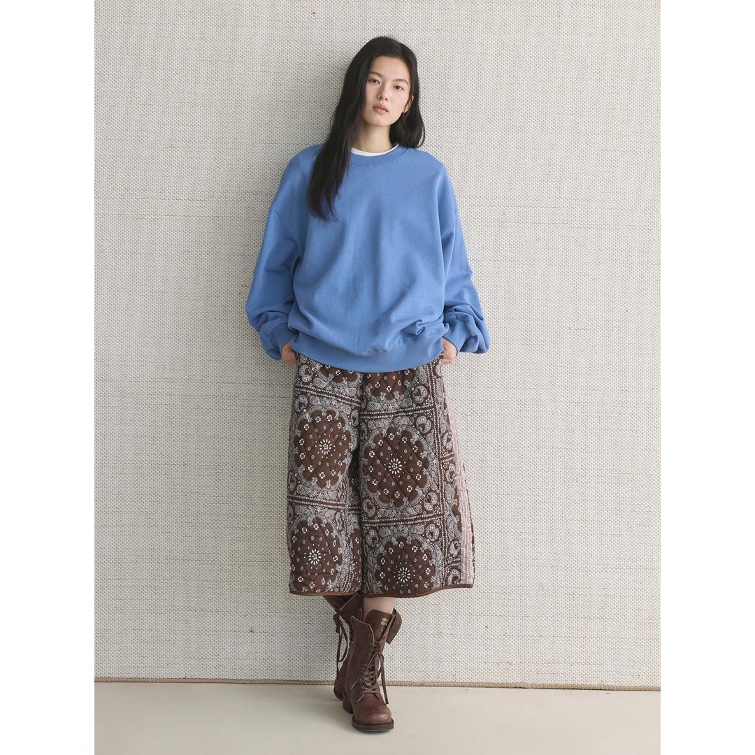Women's Casual Oversized Sweatshirt with an extra wide cut, dropped shoulder and reinforced round neck Amarae