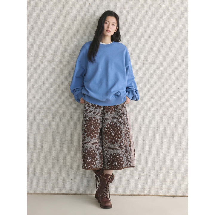 Women's Casual Oversized Sweatshirt with an extra wide cut, dropped shoulder and reinforced round neck Amarae