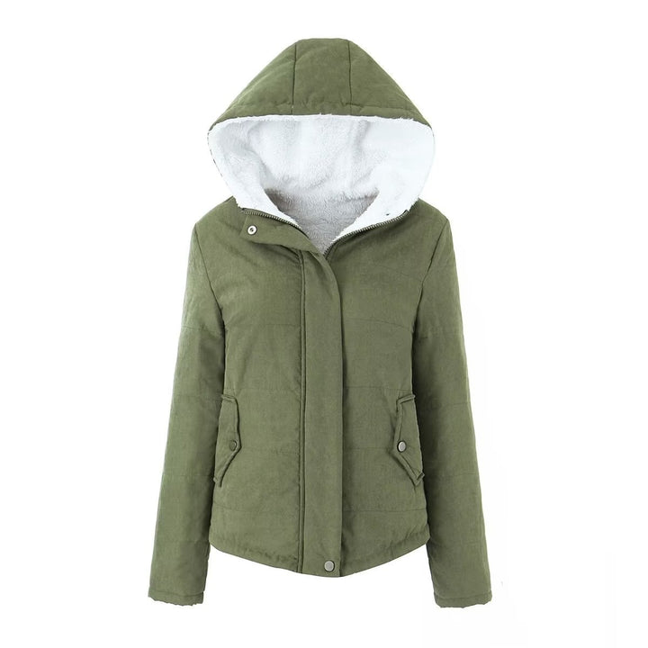 Ladies quilted winter coat with hood and warm inner lining Amarae