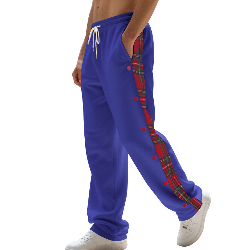 Lune London men's athletic leisure pants with snap details