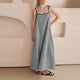Robe maxi femme avec une coupe ample et des bretelles spaghetti réglables Chic & Stil