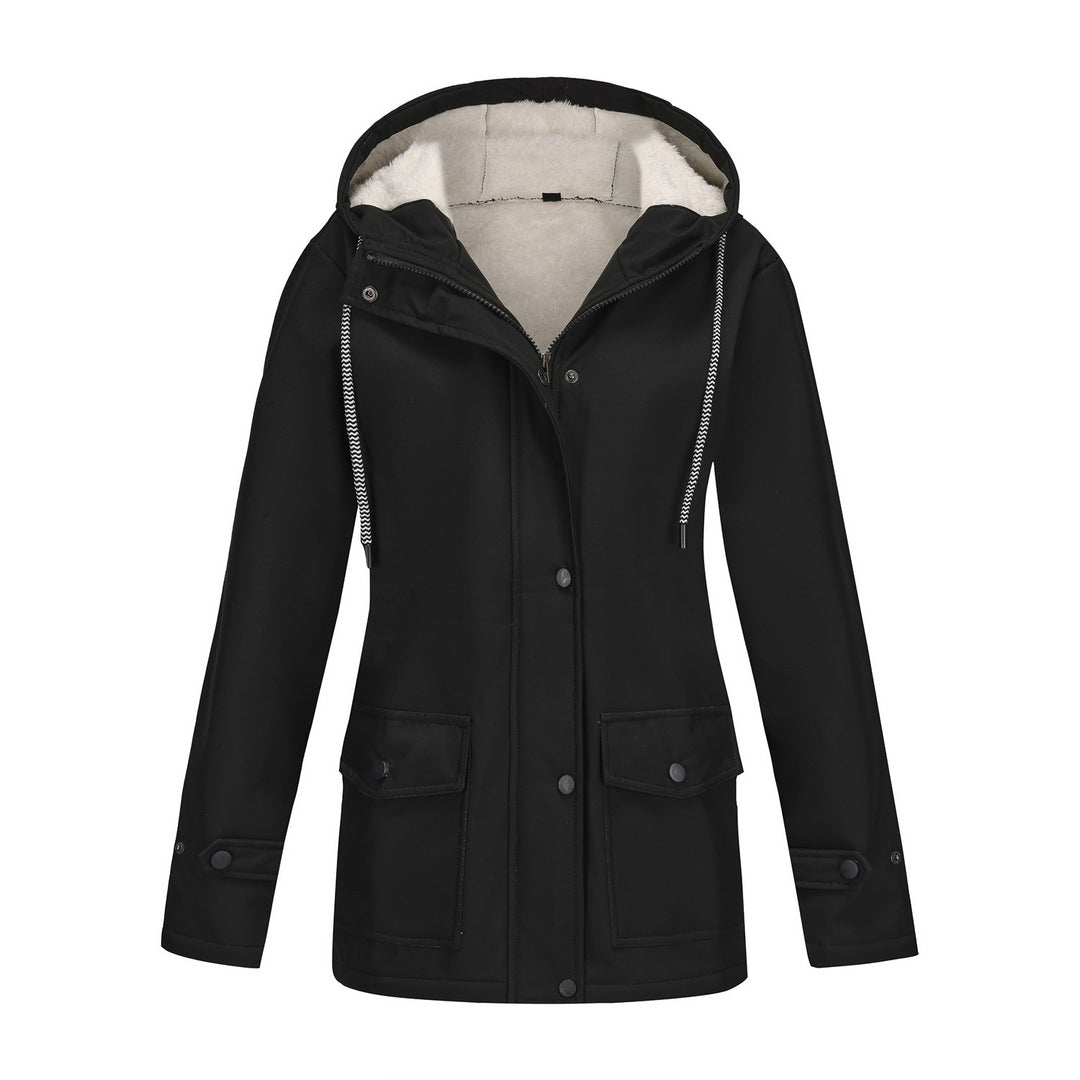 Ladies Functional Winter Jacket with Fleece Lining and Hood Lune London