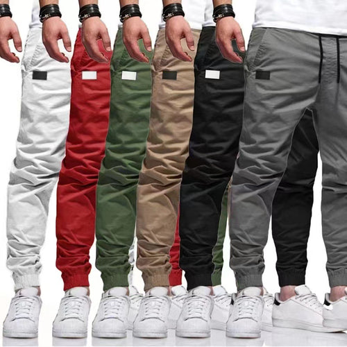 Men's cargo pants with functional pockets and elastic waistband Amarae