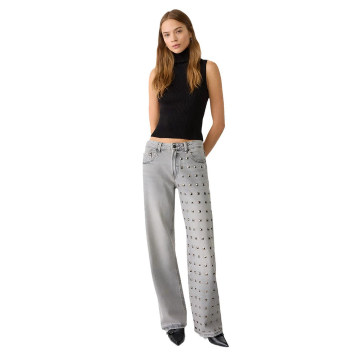 Relaxed Fit Jeans for Women with trendy stud applications Lune London