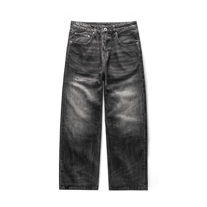 Men's loosely cut straight jeans in workwear style with used effect Amarae