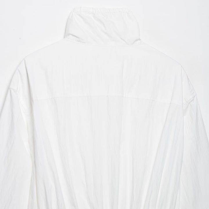 Women's lightweight cropped windbreaker with drawstring waist and high stand-up collar Amarae