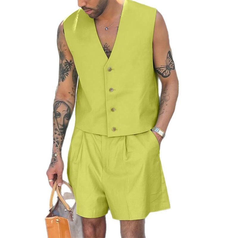 Elegant sleeveless set for women with chic shorts and style