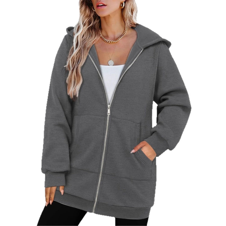 Ladies Hoodie Sweatshirt Jacket with Generous Pockets By Amarae