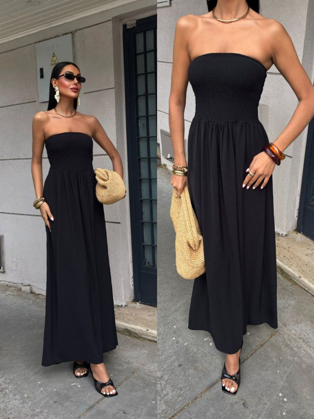 Lune London off-shoulder maxi dress for ladies