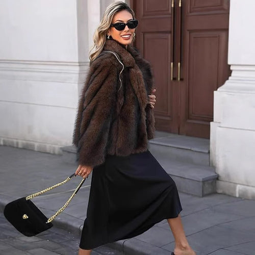 Ladies Faux Fur Jacket Amarae