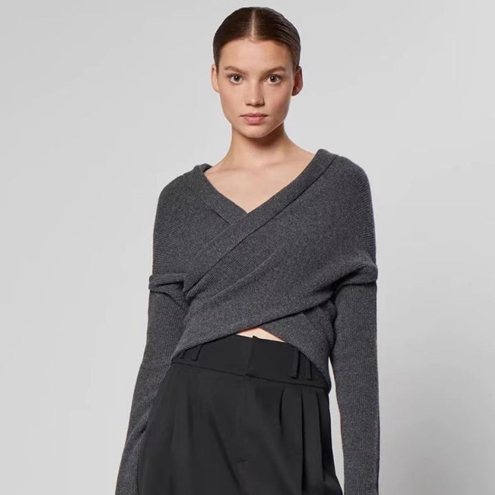 Women Oversized Wrap Sweater Chic & Stil