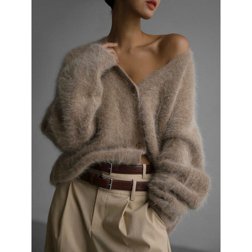 Ladies Cozy Cardigan Made Of Mohair Amarae