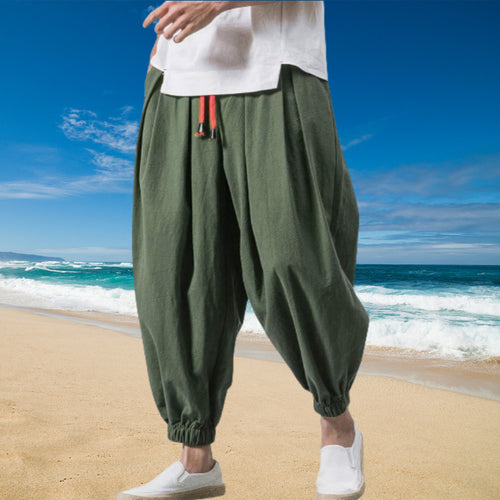 Casual pants for men with an elastic waistband and practical pockets Amarae