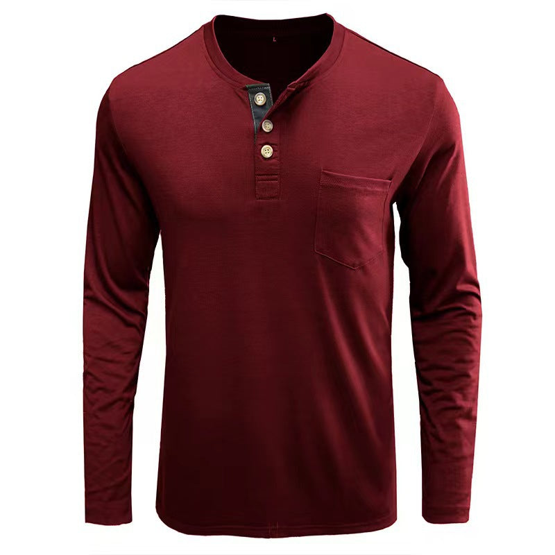 Trendy long sleeve shirt for men with button placket and chest pocket Lune London