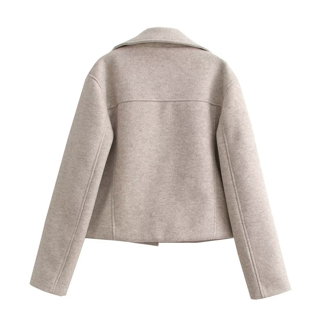 Casual women's transitional jacket in soft material with practical pockets Lune London