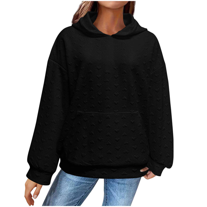 Women Oversized Cozy Hoodie with Textured Surface Lune London