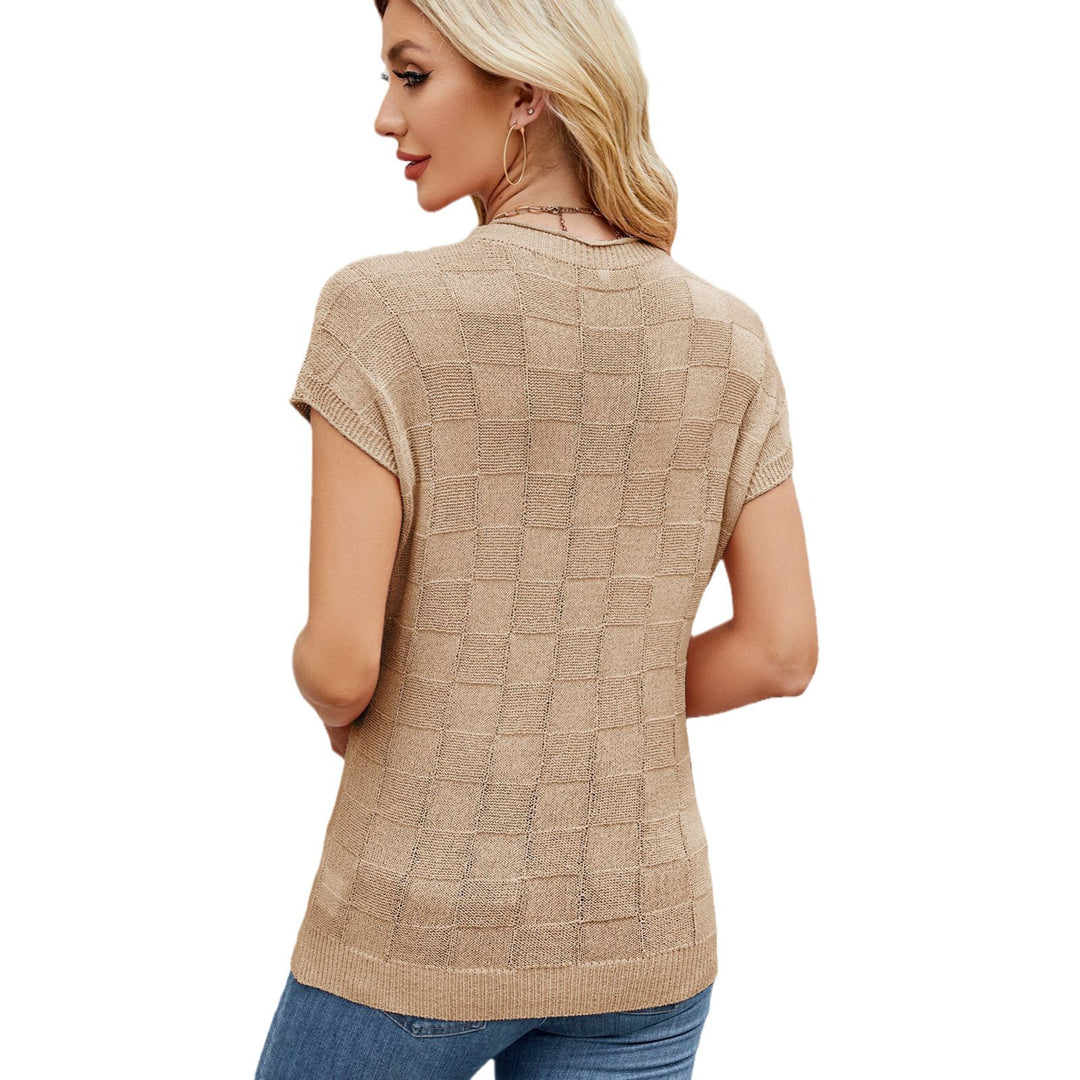 Graphic knit top for ladies with chest pocket and modern design Lune London