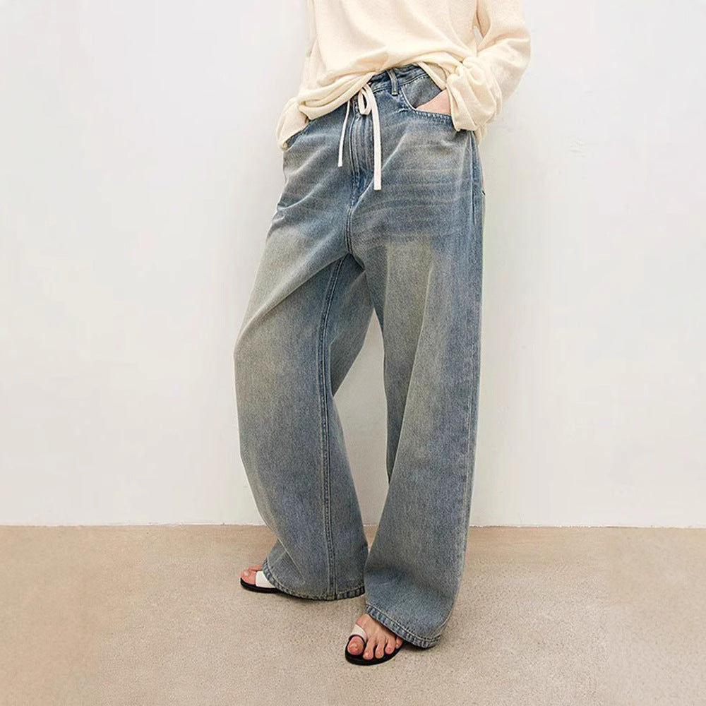 Jeans modernes, larges pour femmes avec taille haute Chic & Stil