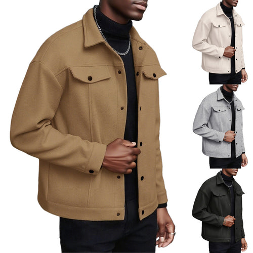 Casual transition jacket for men with practical pockets and modern collar Amarae