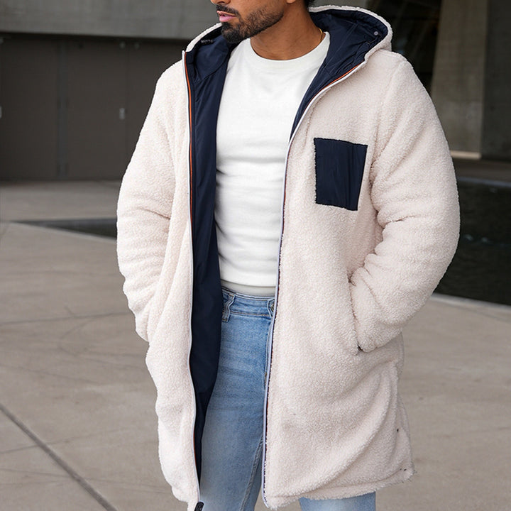 Reversible winter jacket for men with soft lining Amarae