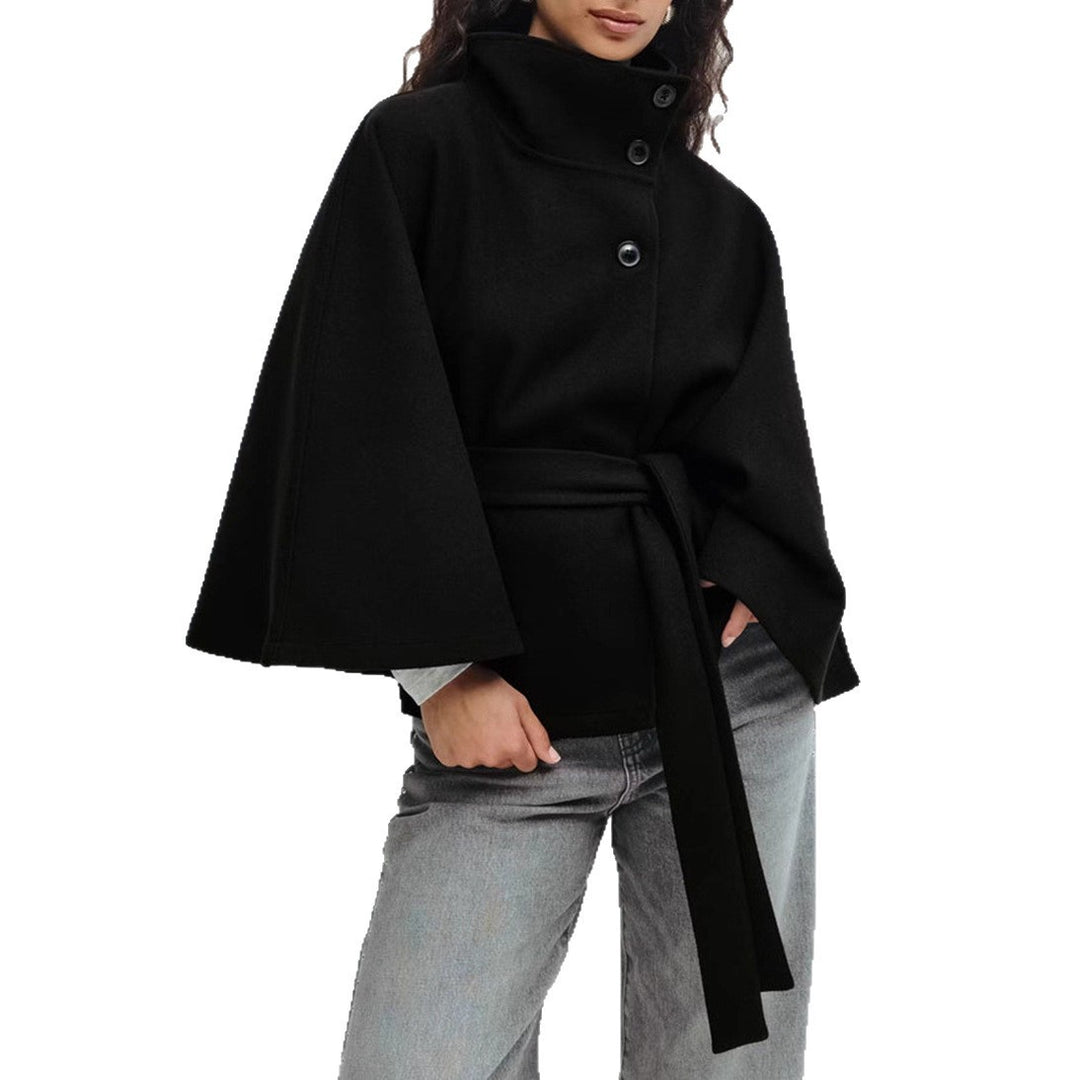 Fashionable women's jacket with a loose fit and tie belt Lune London