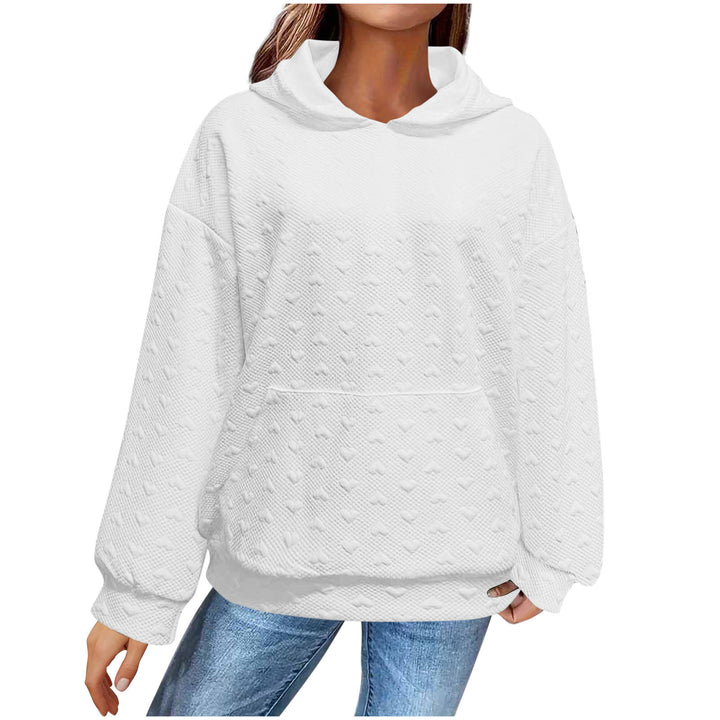 Women Oversized Cozy Hoodie with Textured Surface Lune London