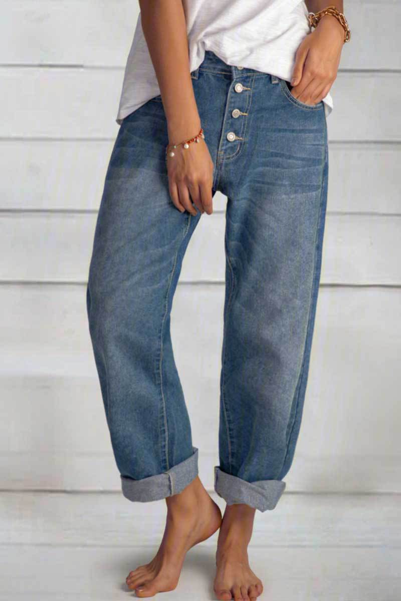 Ladies High Waist Relaxed Lune London Jeans and Denim