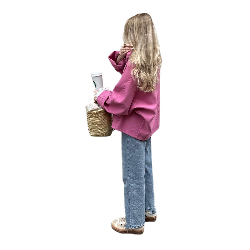 Oversized casual jacket for women with practical buttons and loose fit Lune London