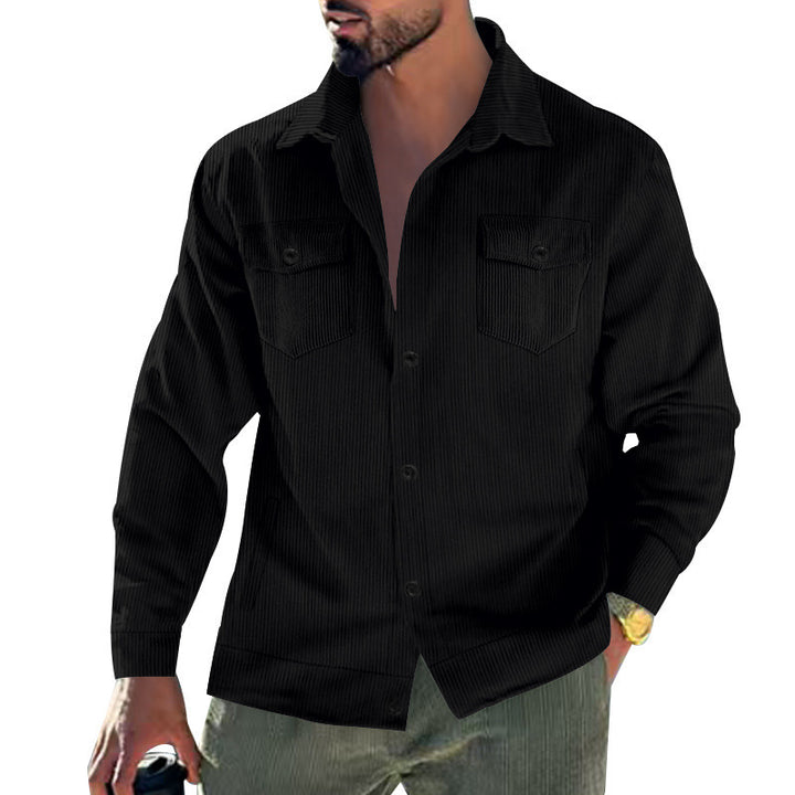 Modern fit corduroy jacket for men with chest pockets Lune London