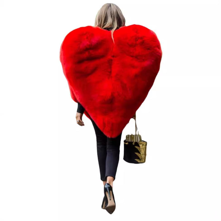 Women's statement sweater in heart design with oversized cut Lune London