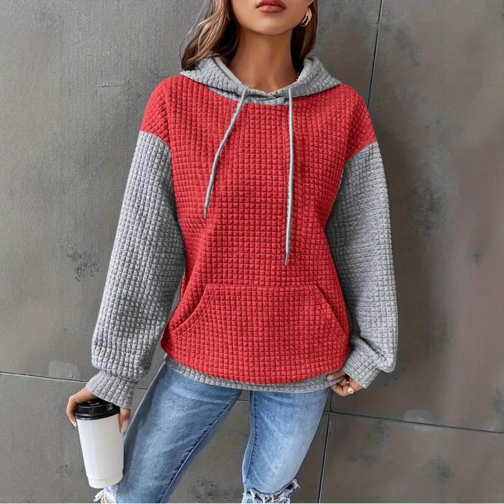 Ladies textured fabric hoodie Lune London