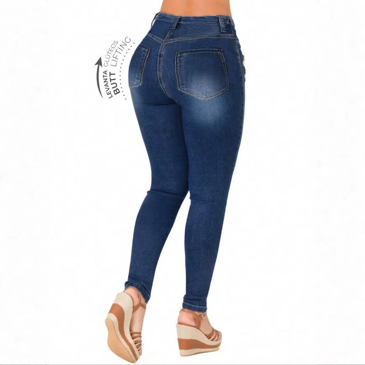 Women's Sculpting Skinny Jeans with High Waist, Push-Up Cut and Super Stretch Amarae