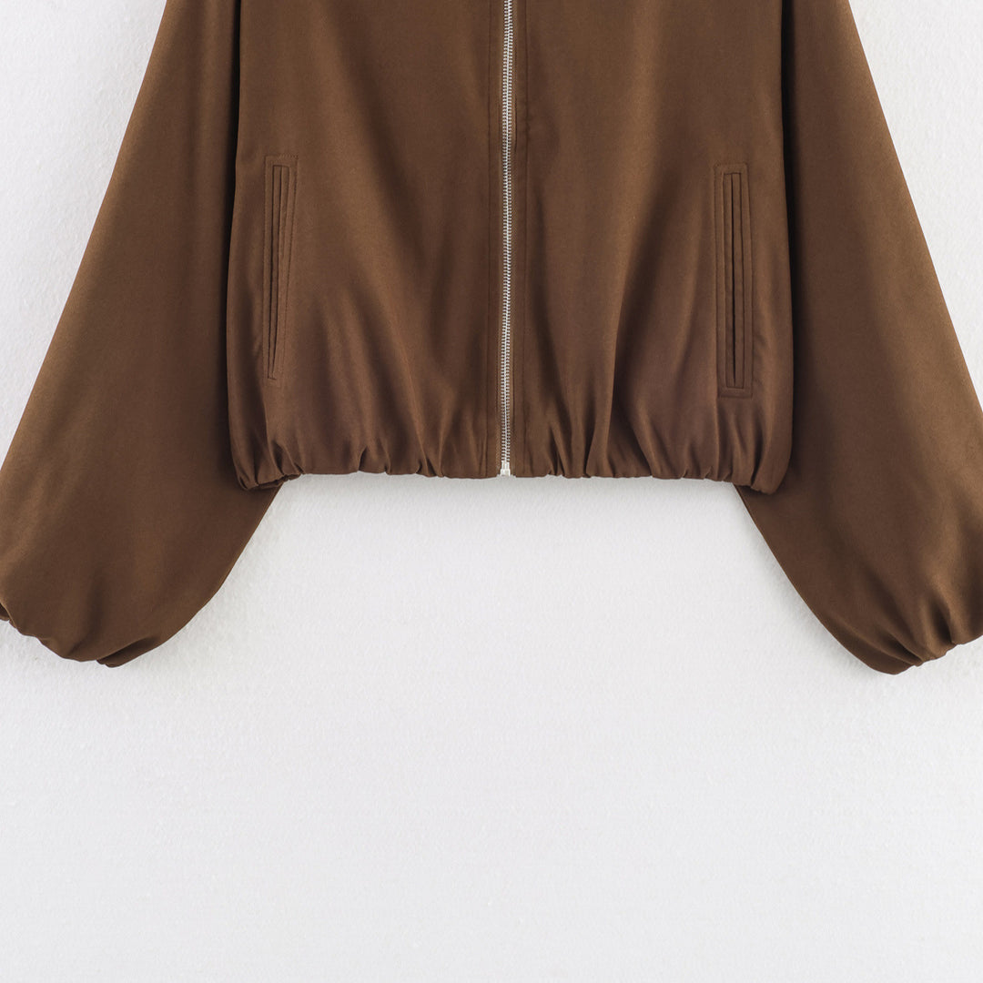 Lightweight ladies jacket with elastic hem and practical pockets Lune London