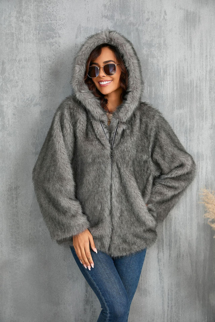 Ladies Cozy Hoodie Jacket Lune London