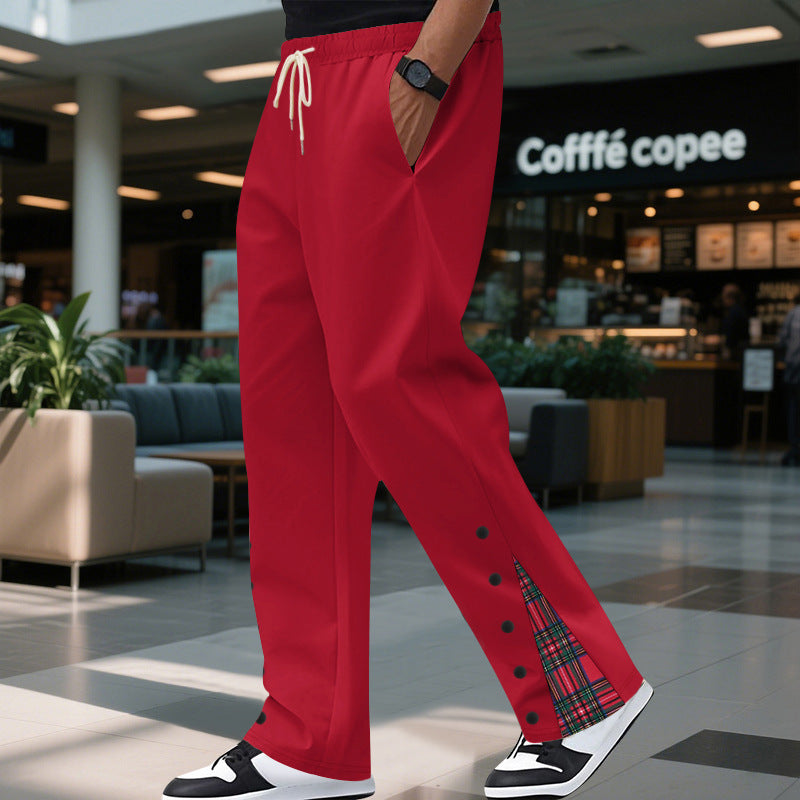 Comfortable leisure pants for men with checkered details on the sides Lune London