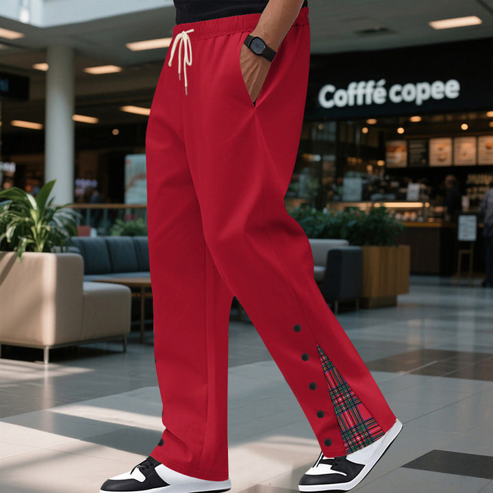 Comfortable leisure pants for men with checkered details on the sides Lune London