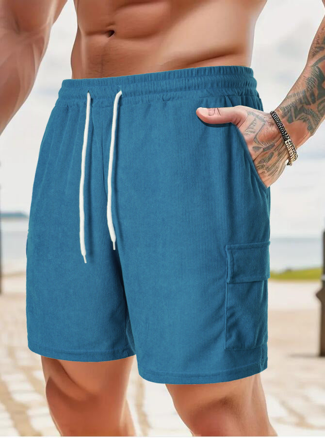 Casual men's pants with practical side pockets and elastic waistband Lune London