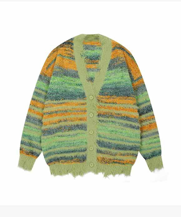 Women's knitted jacket with a colorful pattern and soft material Lune London